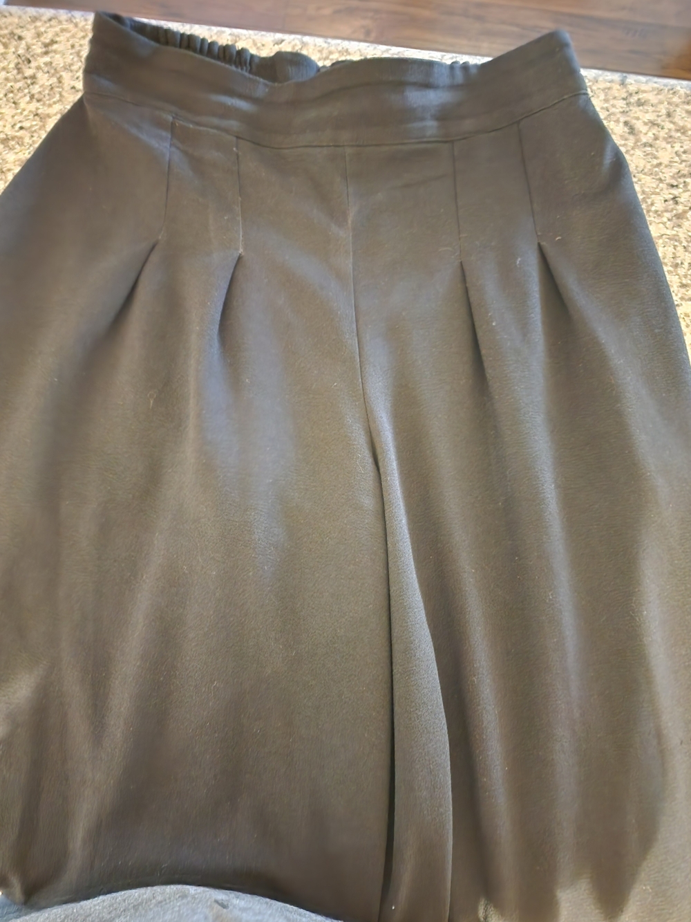 Pinup Couture Wide Leg High Waisted Crepe Pants